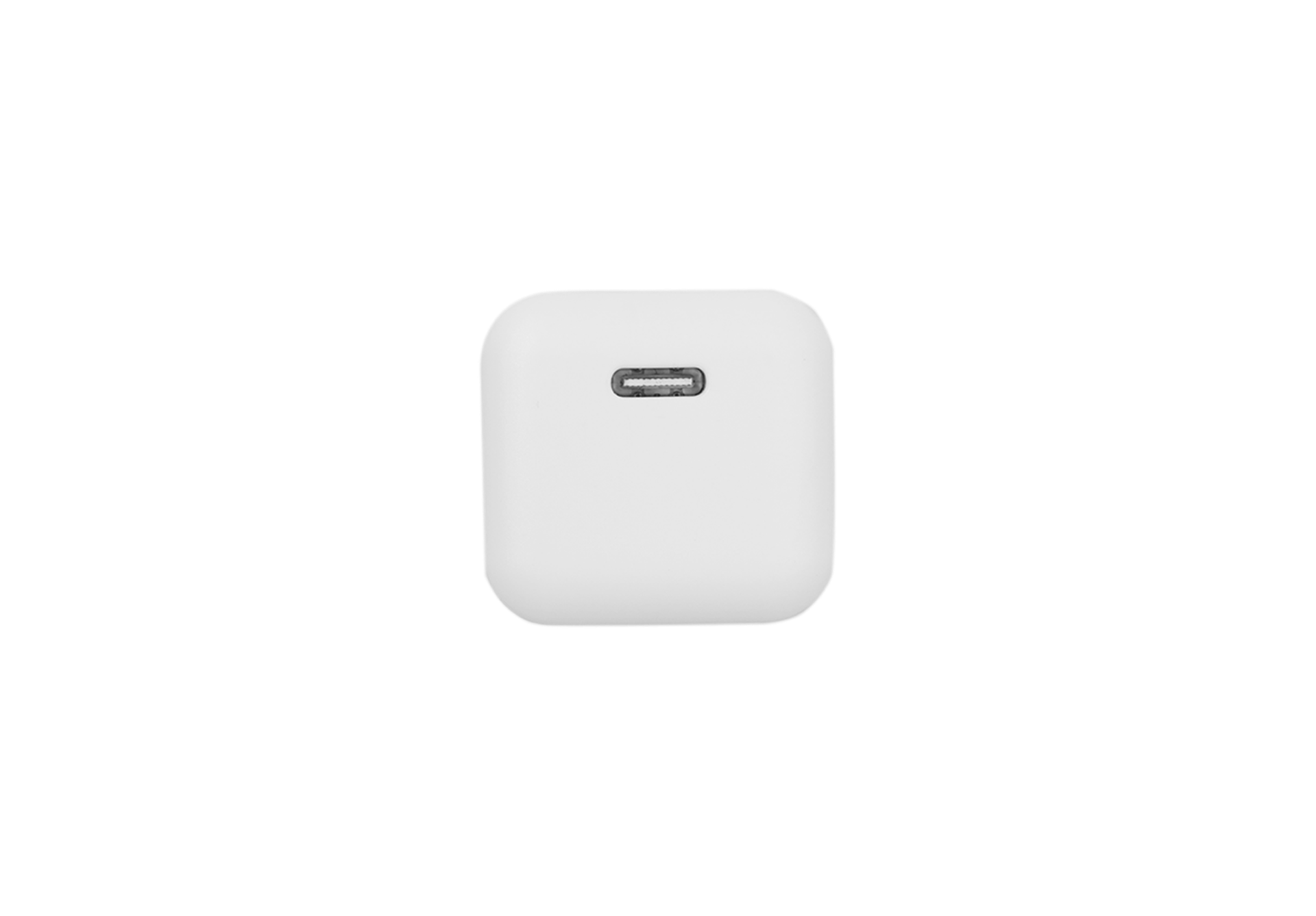 A small, white USB wall charger from the JOWUA Portable Air Compressor + Charging Solution Kit features a single USB-C port in the center and provides 60W high-speed charging, isolated on a black background.
